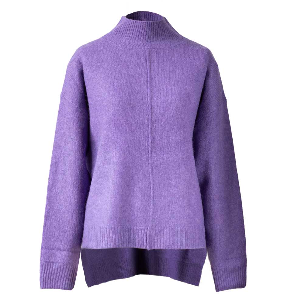 ヤク100% ハイネックプルオーバー センターシーム 全3色 M〜L