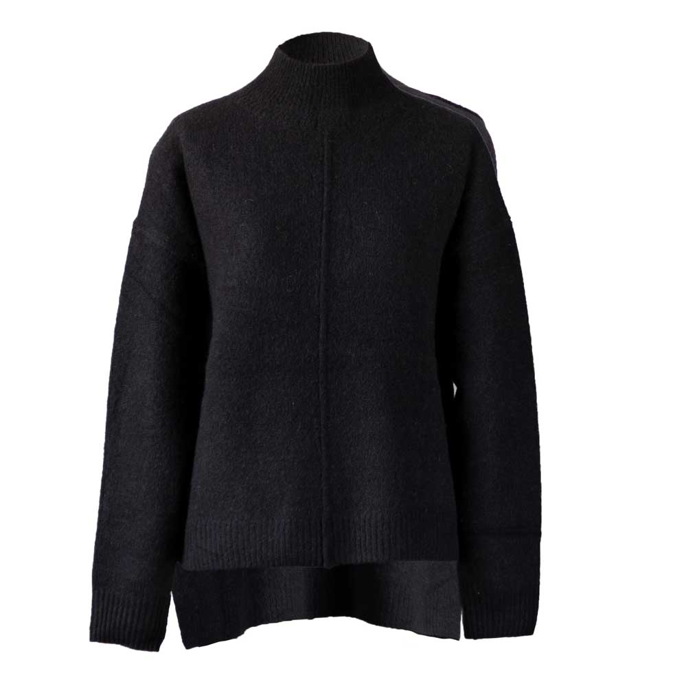 ヤク100% ハイネックプルオーバー センターシーム 全3色 M〜L