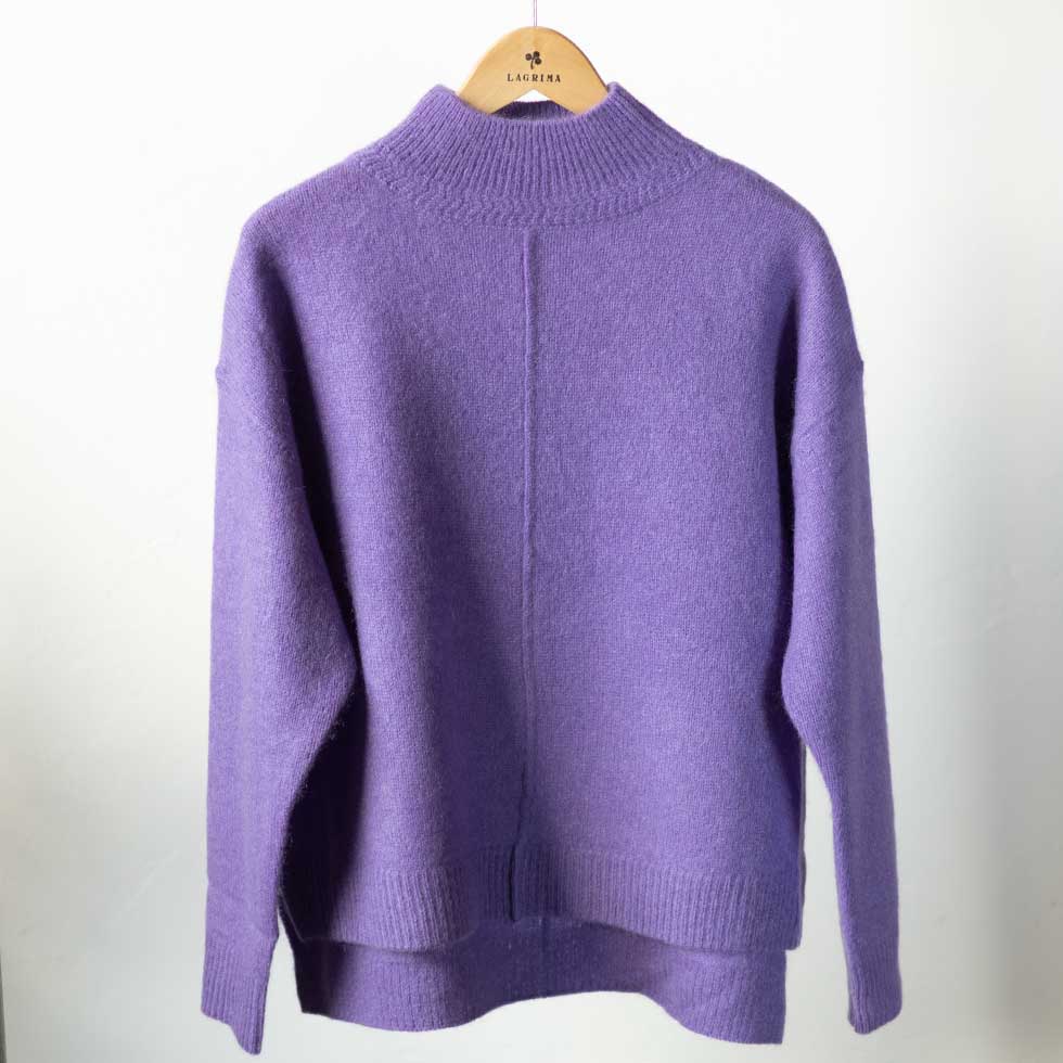 ヤク100% ハイネックプルオーバー センターシーム 全3色 M〜L