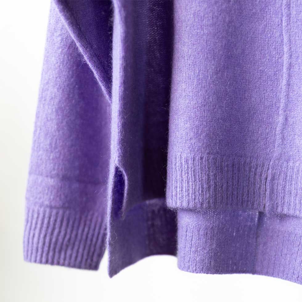 ヤク100% ハイネックプルオーバー センターシーム 全3色 M〜L