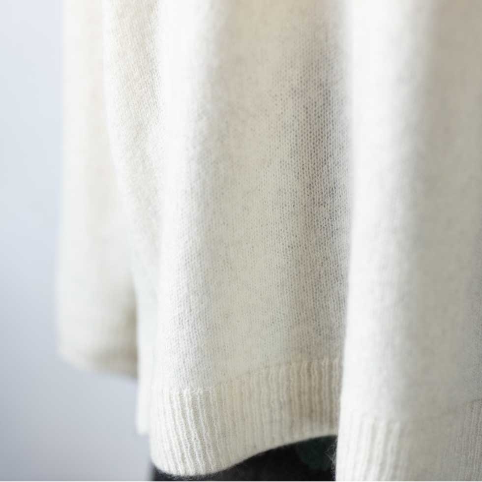 ヤク100% ハイネックプルオーバー センターシーム 全3色 M〜L