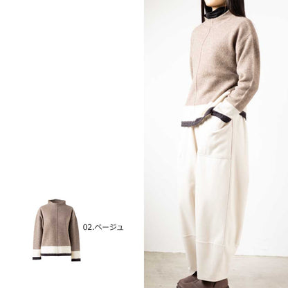 ヤク100% ボーダープルオーバー センターシーム 全6色 M〜L