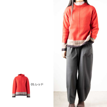 ヤク100% ボーダープルオーバー センターシーム 全6色 M〜L