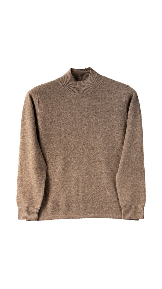 カシミヤ100% ボトルネック シンプルプルオーバー 全8色 M〜L