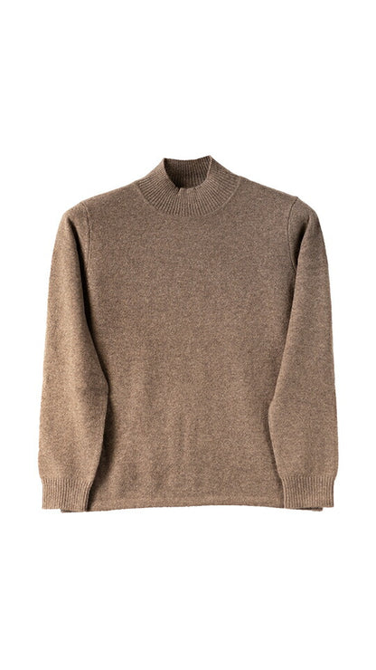 カシミヤ100% ボトルネック シンプルプルオーバー 全8色 M〜L