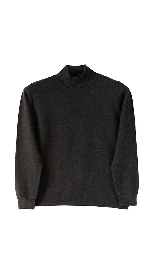 カシミヤ100% ボトルネック シンプルプルオーバー 全8色 M〜L