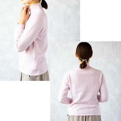 カシミヤ100% ボトルネック シンプルプルオーバー 全8色 M〜L