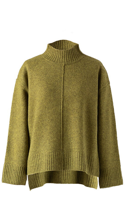 ヤク100% ハイネックプルオーバー 全6色 M〜L