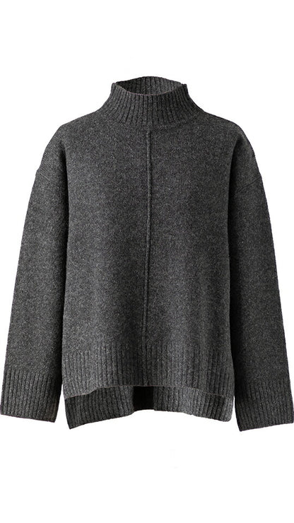ヤク100% ハイネックプルオーバー 全6色 M〜L