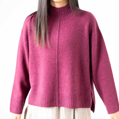 ヤク100% ハイネックプルオーバー 全6色 M〜L