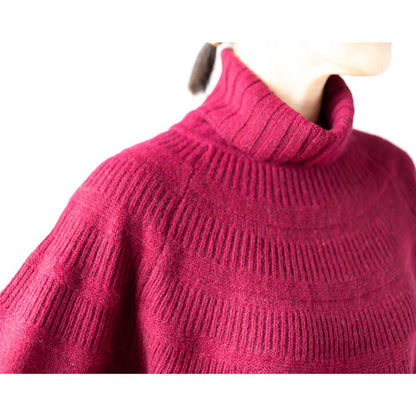 ヤク100% オフタートルネック ラグランセーター 全4色 M〜L