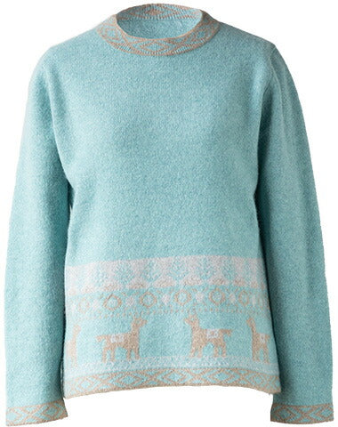アルパカ混 パターンプルオーバー 全5色 M〜L