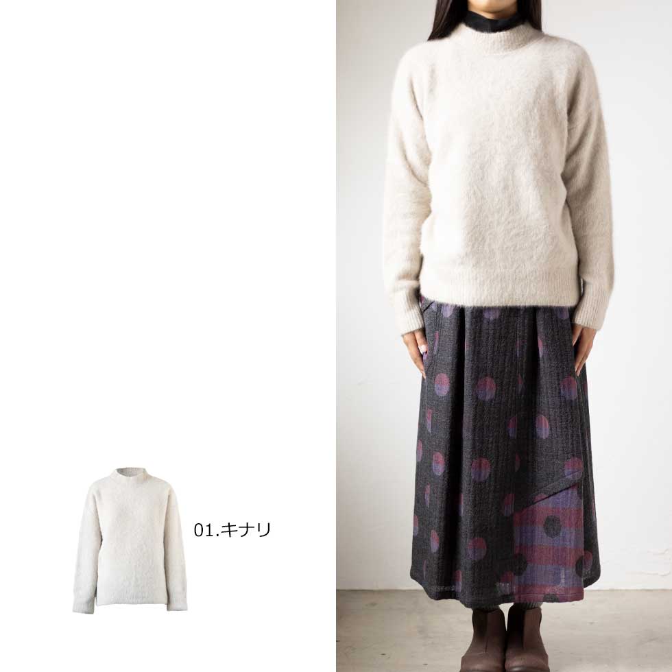 ブルーフォックス100% モックネックプルオーバー 全5色 M〜L