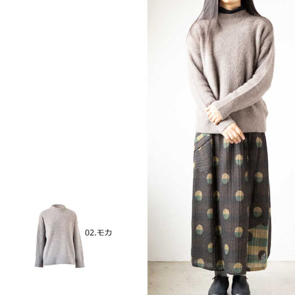 ブルーフォックス100% モックネックプルオーバー 全5色 M〜L