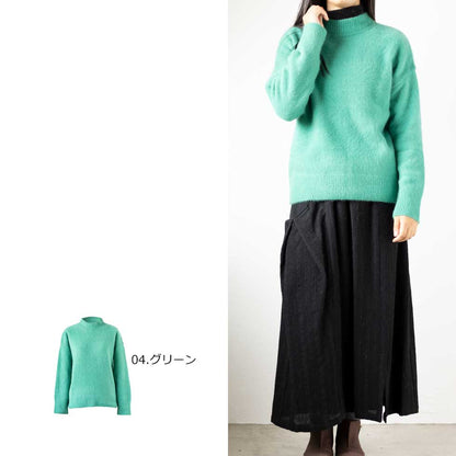 ブルーフォックス100% モックネックプルオーバー 全5色 M〜L