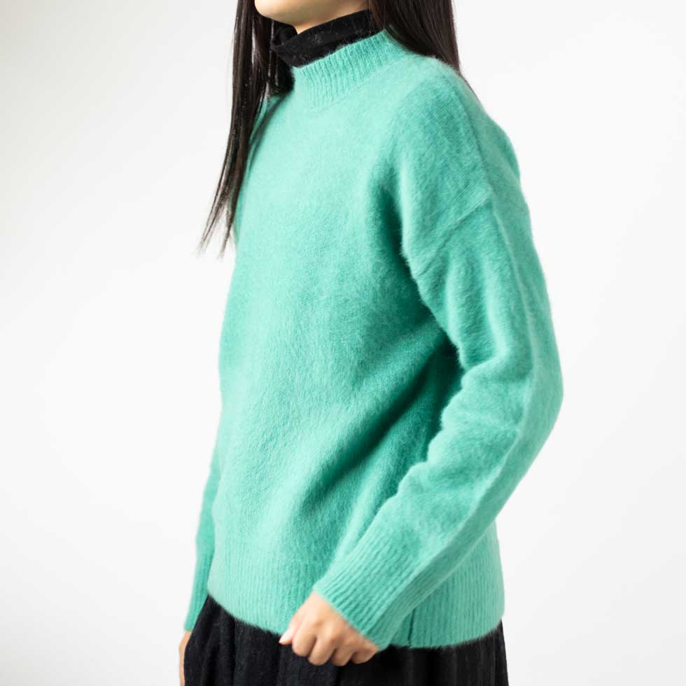 ブルーフォックス100% モックネックプルオーバー 全5色 M〜L