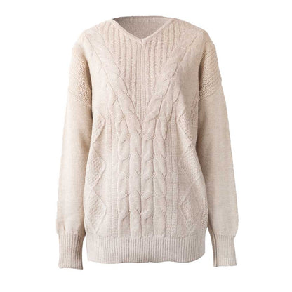 ベビーリャマ100% Vネックプルオーバー 全5色 M〜L