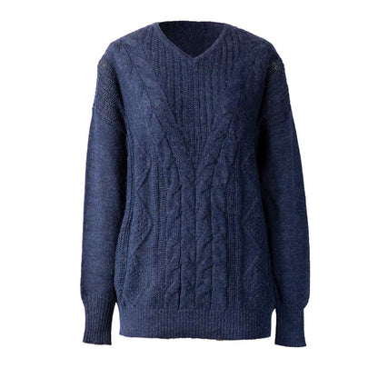 ベビーリャマ100% Vネックプルオーバー 全5色 M〜L