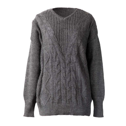 ベビーリャマ100% Vネックプルオーバー 全5色 M〜L