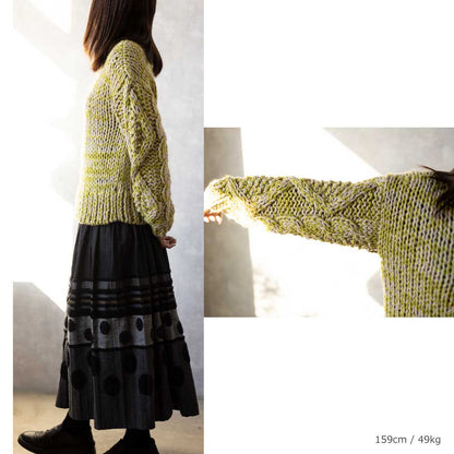 アルパカ混 ペルー産ハンドニット ハイネックプルオーバー 全3色 M〜L