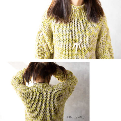 アルパカ混 ペルー産ハンドニット ハイネックプルオーバー 全3色 M〜L