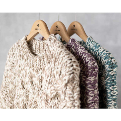 アルパカ混 ペルー産ハンドニット ショート丈プルオーバー 全3色 M〜L