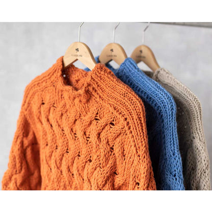 アルパカ混 ペルー産ハンドニット ロング丈プルオーバー 全3色 M〜L
