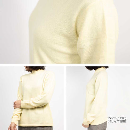 カシミヤ100% モックネック ベーシックプルオーバー 全5色 M・L