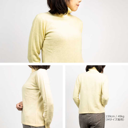 カシミヤ100% タートルネックプルオーバー 全5色 M〜L
