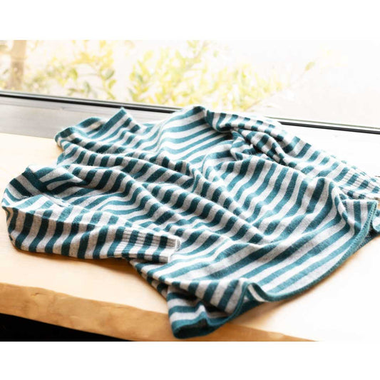 ラクーンアンゴラ混 ボーダー ボトルネックプルオーバー 全3色 M〜L