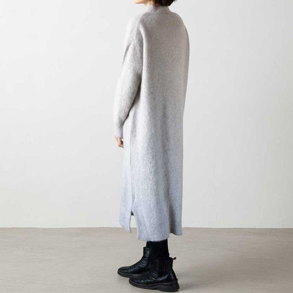 ブルーフォックス100% ハイネックニットワンピース 全4色 M〜L