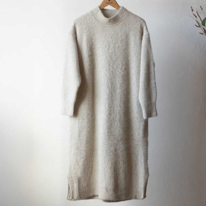 ブルーフォックス100% ハイネックニットワンピース 全4色 M〜L