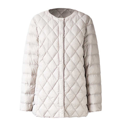 ダイヤキルト ダウンショートコート スナップボタン 全6色 M〜L