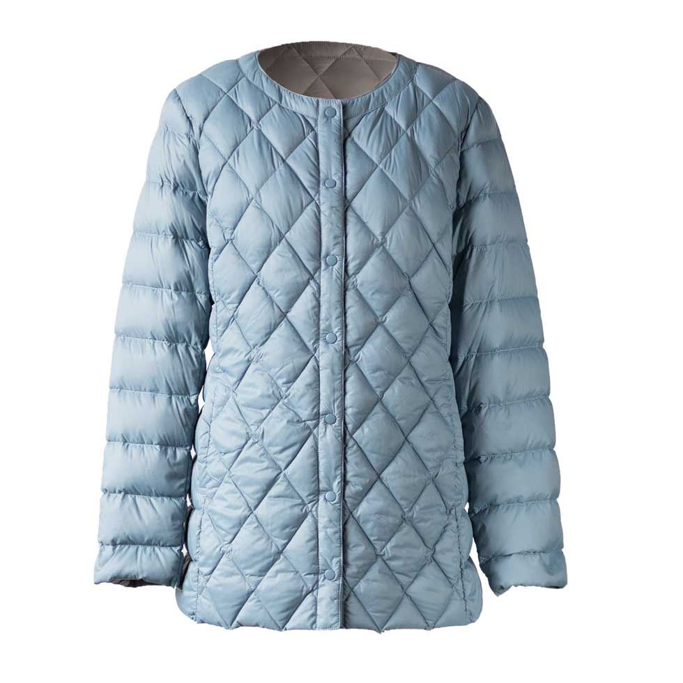 ダイヤキルト ダウンショートコート スナップボタン 全6色 M〜L