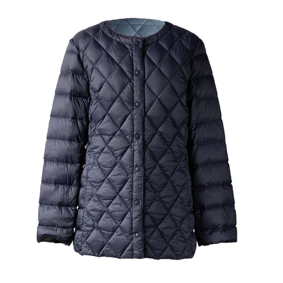ダイヤキルト ダウンショートコート スナップボタン 全6色 M〜L