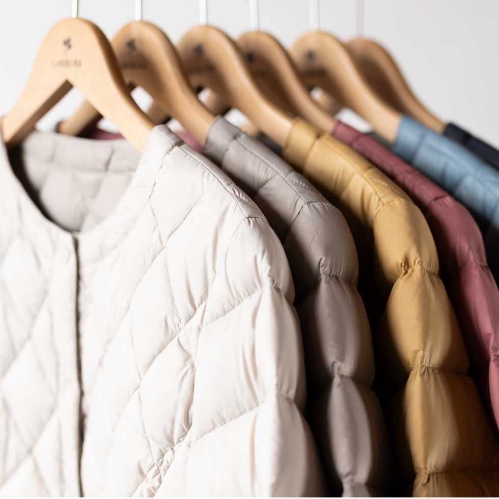 ダイヤキルト ダウンショートコート スナップボタン 全6色 M〜L