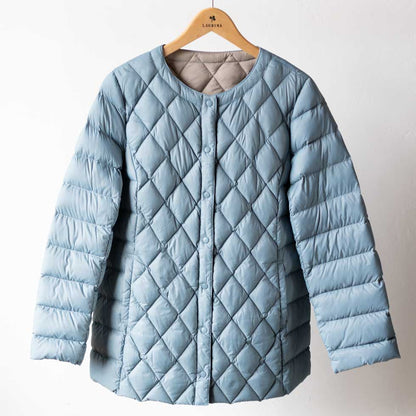 ダイヤキルト ダウンショートコート スナップボタン 全6色 M〜L