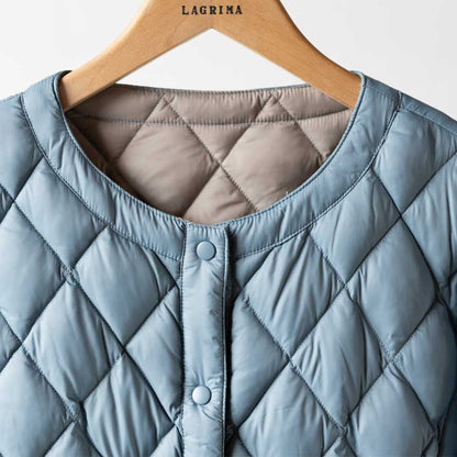 ダイヤキルト ダウンショートコート スナップボタン 全6色 M〜L