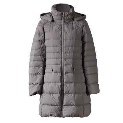 フード付 ストレッチダウンコート ロング丈 全6色 M〜L