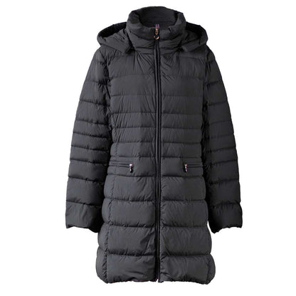 フード付 ストレッチダウンコート ロング丈 全6色 M〜L