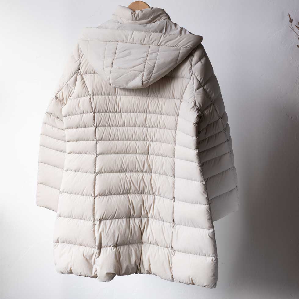 フード付 ストレッチダウンコート ロング丈 全6色 M〜L