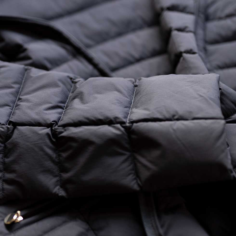 フード付 ストレッチダウンコート ロング丈 全6色 M〜L