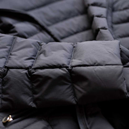 フード付 ストレッチダウンコート ロング丈 全6色 M〜L